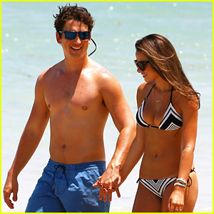 Miles Teller Gets In Another Beach Day with Girlfriend Keleigh Sperry!
