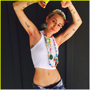 Miley Cyrus Rocks Pink Armpits - See Them Here!