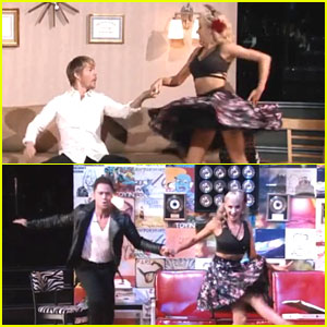 Nastia Liukin is Caught Between Derek Hough & Sasha Farber For Jive on 'DWTS' - Watch Now!