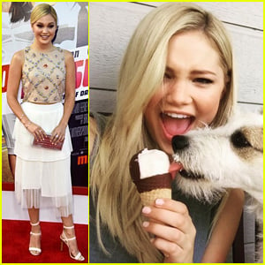 Olivia Holt Spends the Day With the Cutest Dog Ever During Her JJJ Takeover