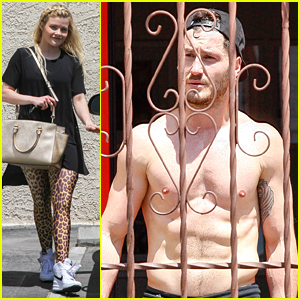 Shirtless Val Chmerkovskiy & Witney Carson Get Practice In For DWTS Perfect Ten Tour