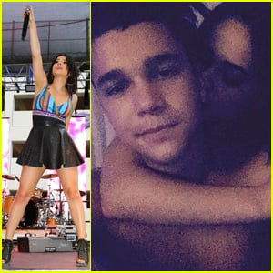 Becky G Kisses & Cuddles With Shirtless Austin Mahone!