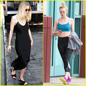 Dakota & Elle Fanning Step Out Separately on Different Coasts!