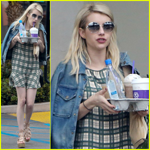 Emma Roberts Grabs Coffee After Splitting From Fiance Evan Peters