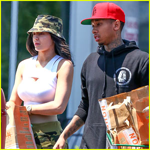 Kylie Jenner Goes Camouflage for Shopping with Beau Tyga