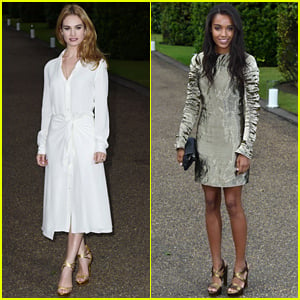 Lily James Gets Ready for Wimbledon at the 'Vogue' Party!