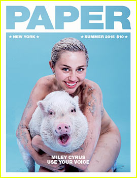 Miley Cyrus Strips Down with Her Pig Bubba Sue for 'Paper' Mag