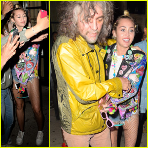 Miley Cyrus is Colorful & Fan-Friendly While Partying in the Big Apple!