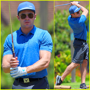 Zac Efron Gets in a Round of Golf On His Day Off!