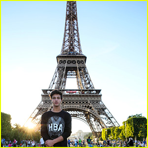 Cameron Dallas Visits the Eiffel Tower in Paris