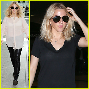 Ellie Goulding Lands In Los Angeles After Being Named Glamour UK's Solo Artist Of the Year