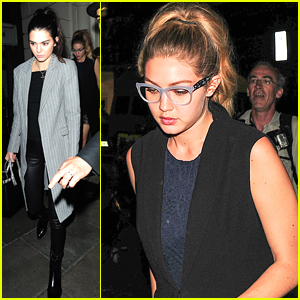 Gigi Hadid Rocks Glasses At Dinner With Kendall Jenner & Joe Jonas