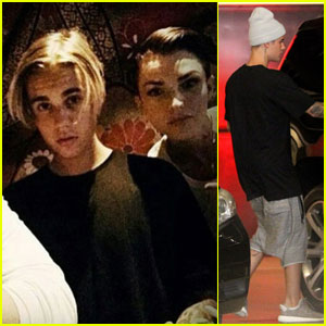 Justin Bieber Grabs Dinner With Orange is the New Black's Ruby Rose
