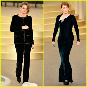 Kristen Stewart & Julianne Moore Are Fashionable Team for Karl Lagerfeld at Paris Fashion Week!