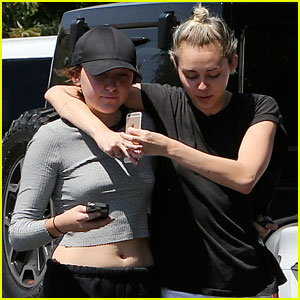 Miley Cyrus Hits Up Sister Noah for a Ride!