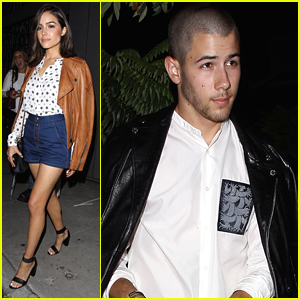 Nick Jonas & Ex Olivia Culpo Dine Across The Street From Each Other In West Hollywood