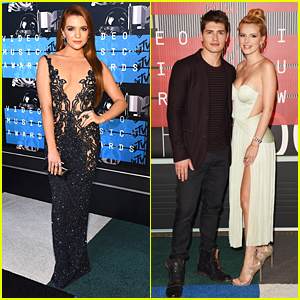 Katie Stevens Stuns At MTV VMAs 2015 with Bella Thorne & Gregg Sulkin