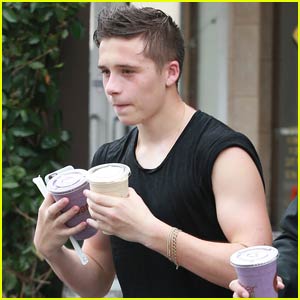 Brooklyn Beckham Works Up a Serious Sweat at SoulCycle Class With His Parents