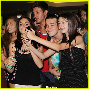 Cameron Dallas & Aaron Carpenter Surrounded By Welcoming Fans At LAX
