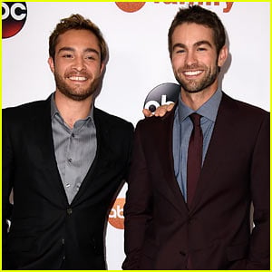Ed Westwick & Chace Crawford Have Fun at ABC Party!