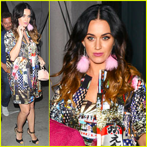Katy Perry Goes Colorful Chic for Craig's Dinner