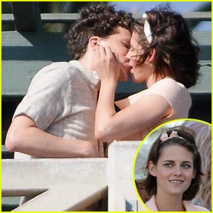 Kristen Stewart Smooches Jesse Eisenberg While Filming New Woody Allen Flick