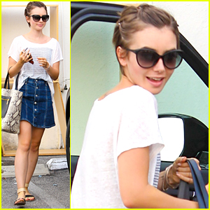 Lily Collins Shows Off Cute Fan Made Gift