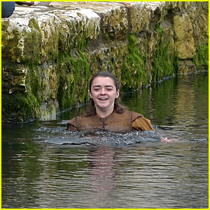 Game of Thrones' Maisie Williams Films a Scene in the Water!