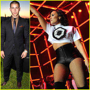 Nick Jonas Performs With Demi Lovato At Time Warner's VMA Concert After Men Of Style Event
