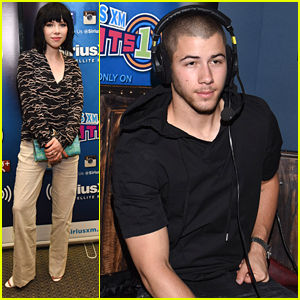 Nick Jonas & Carly Rae Jepsen Stop by Sirius XM Studios In LA