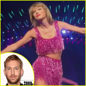 Taylor Swift Mouths 'I Love You' at Concert in the Direction of Calvin Harris (Video)!