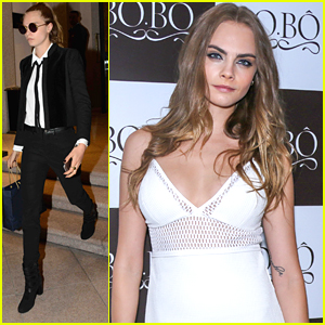 Cara Delevingne Shows Off Toned Midriff Before Bobo Store Appearance