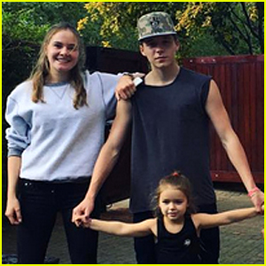 Brooklyn Beckham Rides a Hoverboard with Little Sister Harper