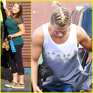Derek Hough Wears His Hair In A French Braid For 'DWTS' Practice