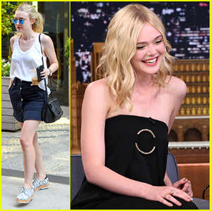 Elle Fanning Meets Up With Sister Dakota Before 'Tonight Show' Appearance
