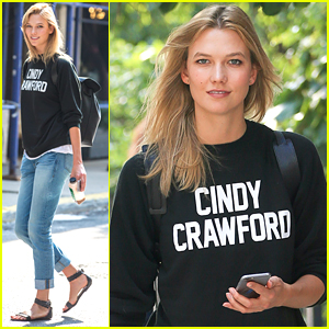Karlie Kloss Wears Cindy Crawford Sweater For First Day At NYU