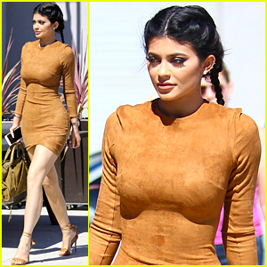 Kylie Jenner Rocks Braids & a Tight Dress