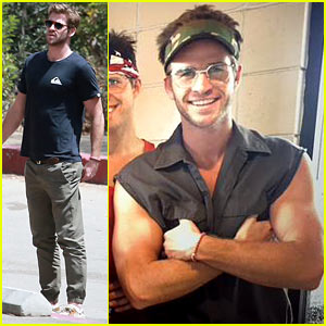 Liam Hemsworth Films a Fun Skit for 'Independence Day 2'