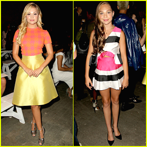 Olivia Holt & Maddie Ziegler Bring The Bright Colors To Christian Siriano's NYFW Runway Show