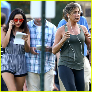 Shay Mitchell Films a 'Mother's Day' Scene with Jennifer Aniston!