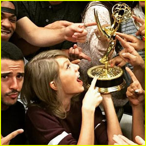 Taylor Swift & Her Crew Have an Adorable Emmy Photo Shoot