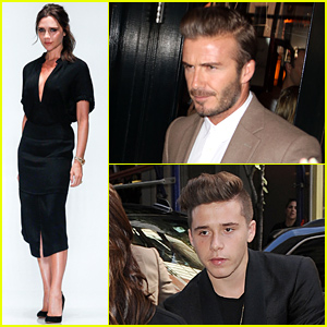 Brooklyn Beckham Attends His Mom Victoria's NYFW Show!