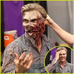 Derek Hough Transforms Into Ghost Town Monster To Scare Everyone Out of Their Socks At Knott's Scary Farm