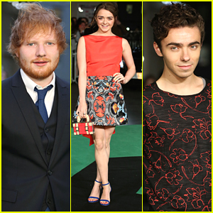 Nathan Sykes & Maisie Williams Support Ed Sheeran At 'Jumpers For Goalposts' Premiere