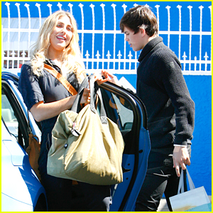 Hayes Grier Opens The Car Door For Emma Slater At DWTS Studio, Proving He's A True Gentleman