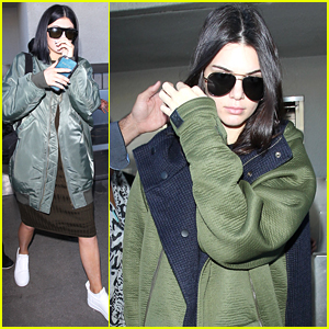 Kendall & Kylie Jenner Make It A Short Trip To NYC; Arrive Back In LA Together