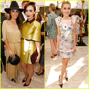 Lily Collins Celebrates CFDA & Vogue's Fashion Fund Show With Nikki Reed