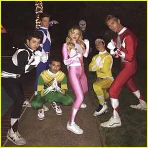 Olivia Holt, Jordan Fisher & Bradley Steven Perry Dress Up As Power Rangers For Halloween!