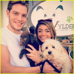 Sarah Hyland & Dominic Sherwood Adopt a Dog - Find Out Her Name!