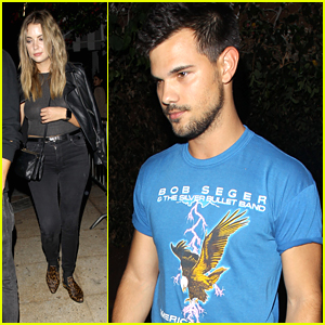 Taylor Lautner & Ashley Benson Hit Hollywood Nightclub With Friends